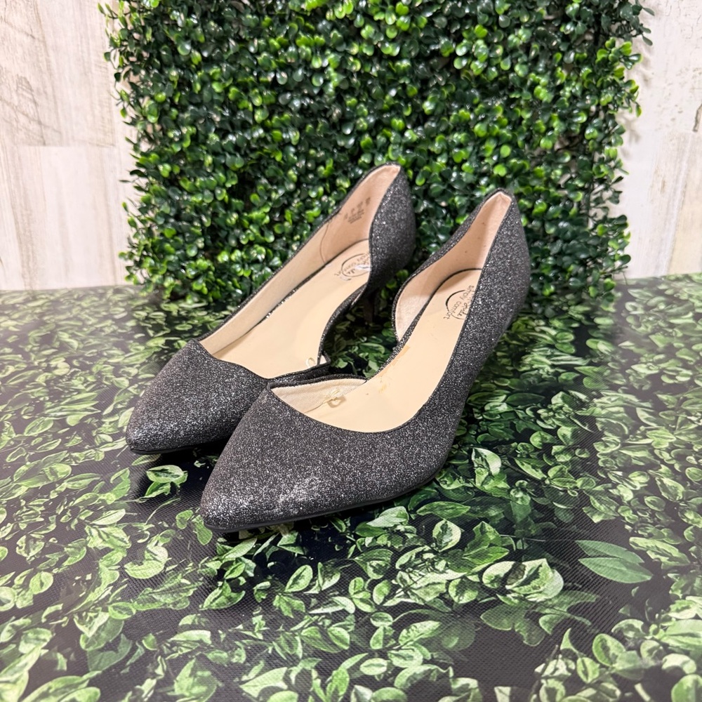 Life Stride Glitter Black Heels